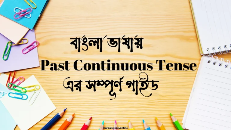 Past Continuous Tense